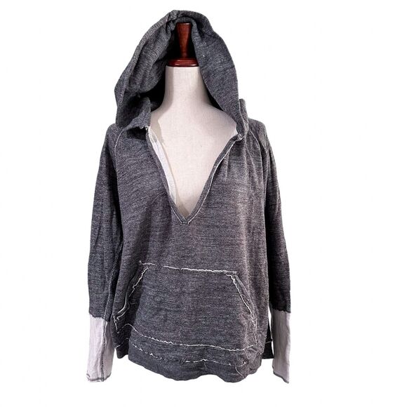 Wilfred Free Double Cloth Hoodie Large Women's Heathered Boyfriend Popover (6) - Picture 2 of 11